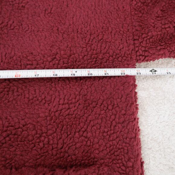 PrettyGarden Burgundy Red Sherpa Corduroy Jacket Womens Size M NWOT - Picture 4 of 13